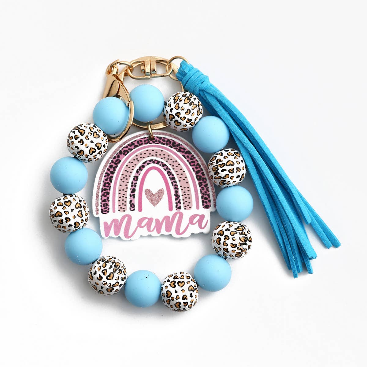 WOODEN BEADS BRACELET SPOT BRACELET KEYCHAIN_CWMM1299