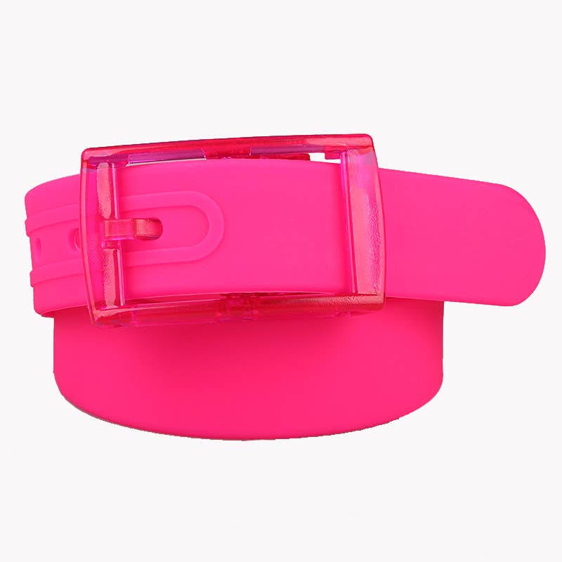 Plastic buckle candy color no metal belt