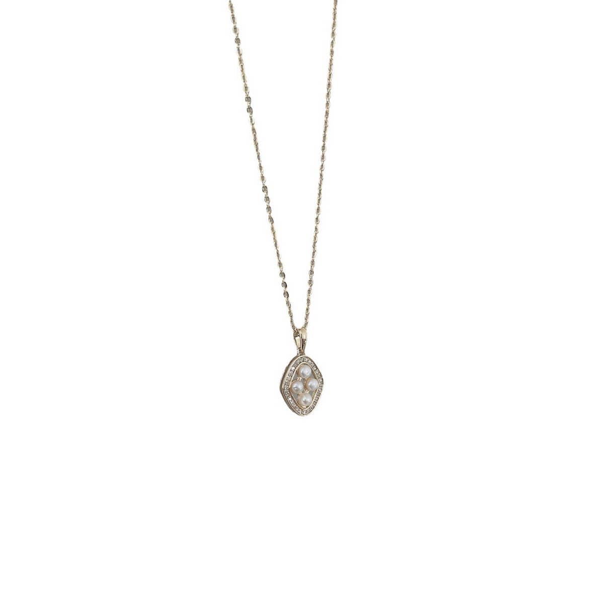 DIAMOND FRESHWATER PEARL NECKLACE