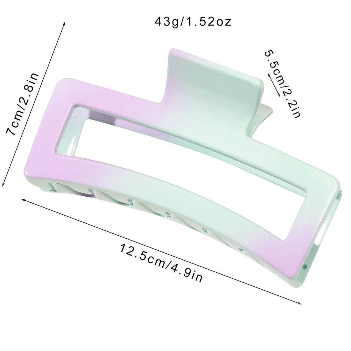 Gradient Cream Hair Claw XL Ponytail Shark Clip_CWAHA1645