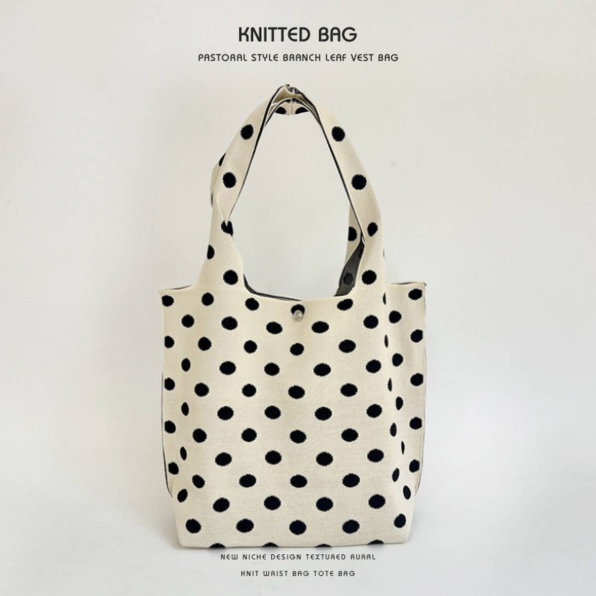 NEW NICHE DESIGN PATTERN KNITTED SHOULDER HANDBAG_CWAB2377