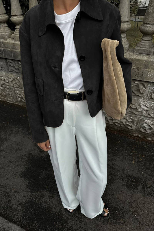 CWOCO00198_COMMUTER BUTTON SOLID COLOR LONG-SLEEVED JACKET