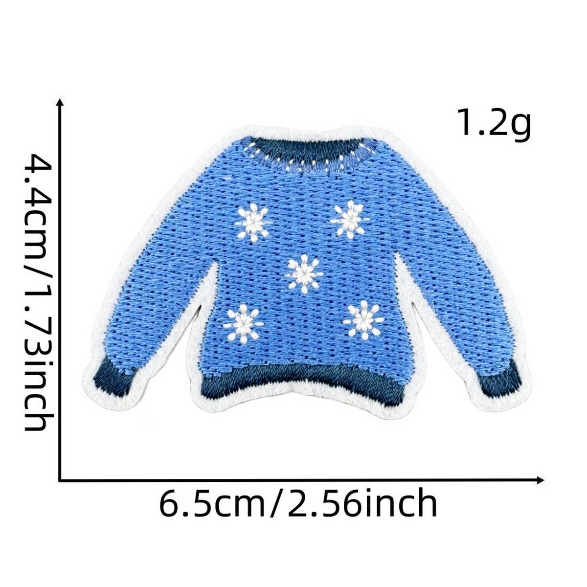 WINTER BLUE CHRISTMAS GRAFFITI EMBROIDERED PATCH