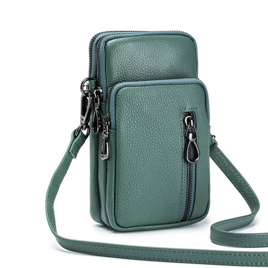 Stylish Leather Multi-Zip Handbag_CUAB00371