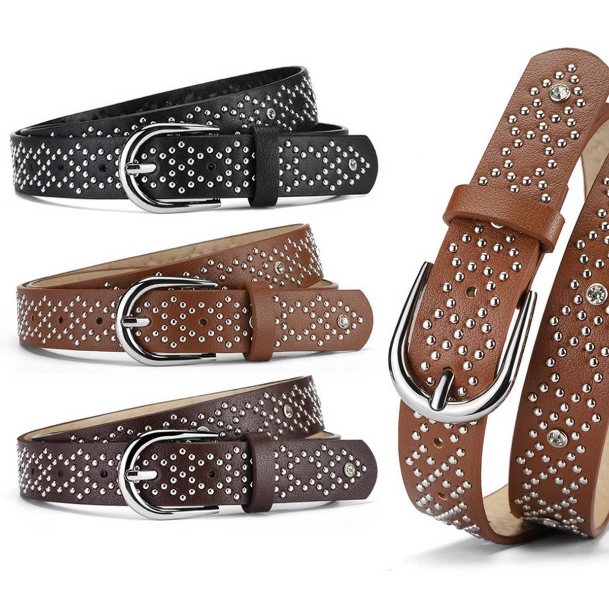 PUNK EYELET BELT WITH PIN BUCKLE AND RIVET_CWABE0610