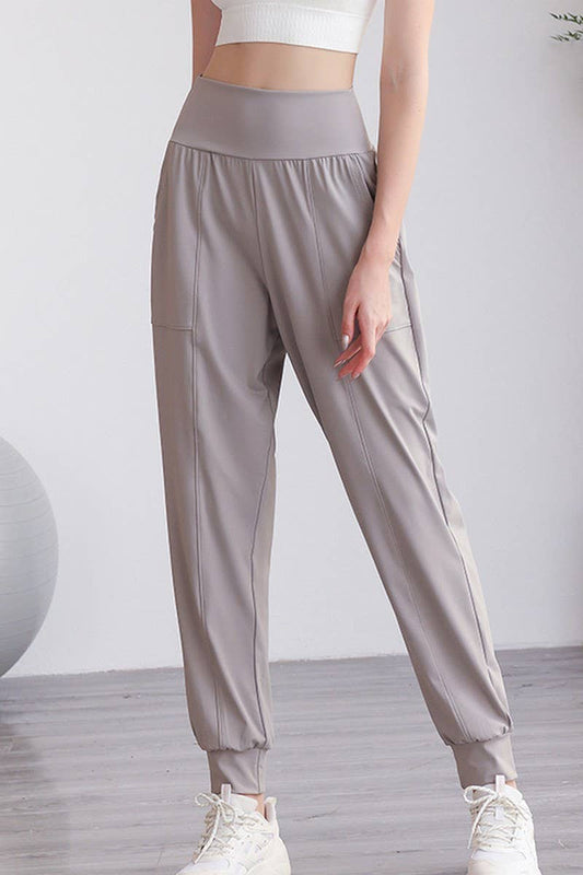 CWBLP0640_HIGH WAIST BREATHABLE YOGA CASUAL SWEATPANTS