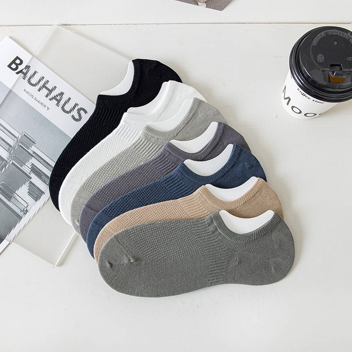 MEN'S BONELESS MESH SHALLOW INVISIBLE SOCKS