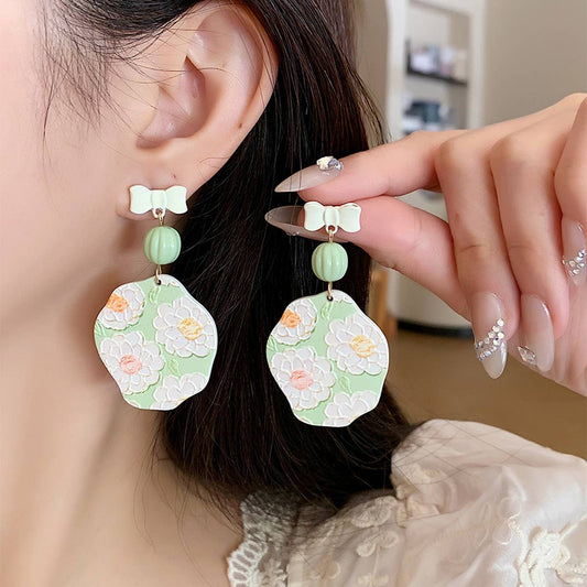 2024 NEW OIL PAINTING FLOWER ART EARRINGS_CWAJE1632
