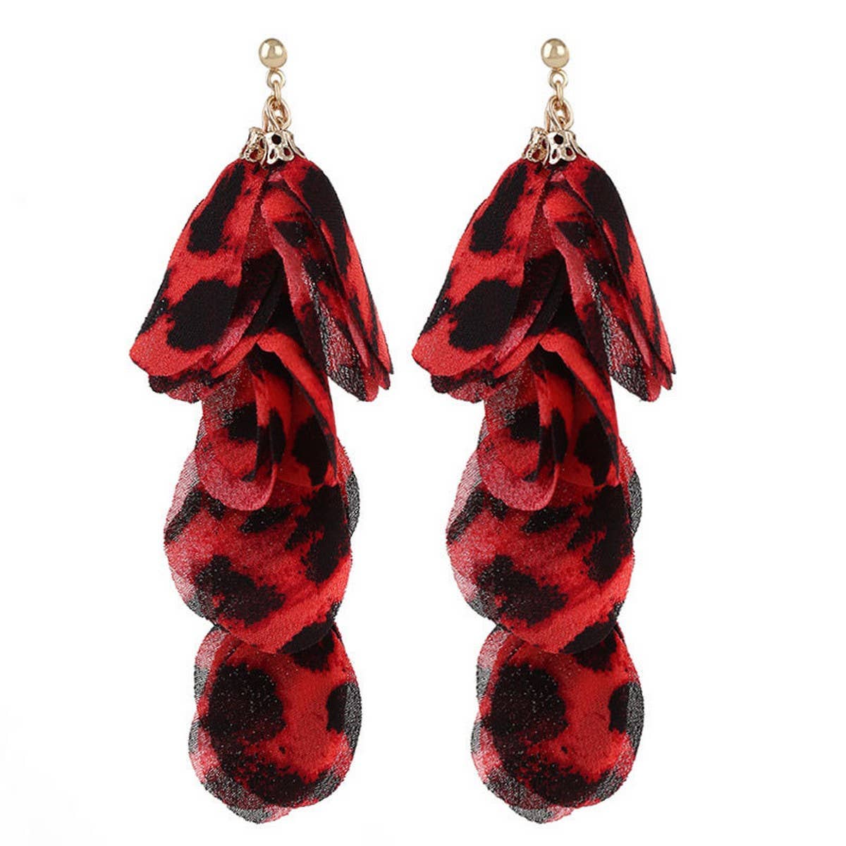 Handmade Leopard Tassel Earrings ? Bold Long Drops