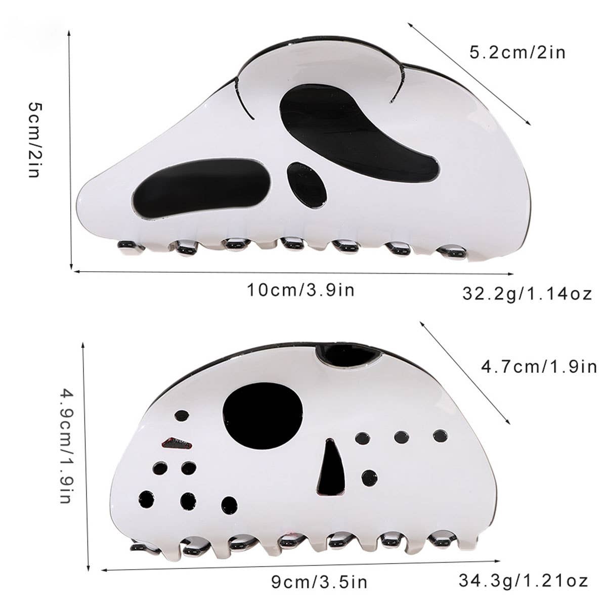 Ghost Hair Clip ? 9/10cm Halloween Shark Clip_CWAHA1635