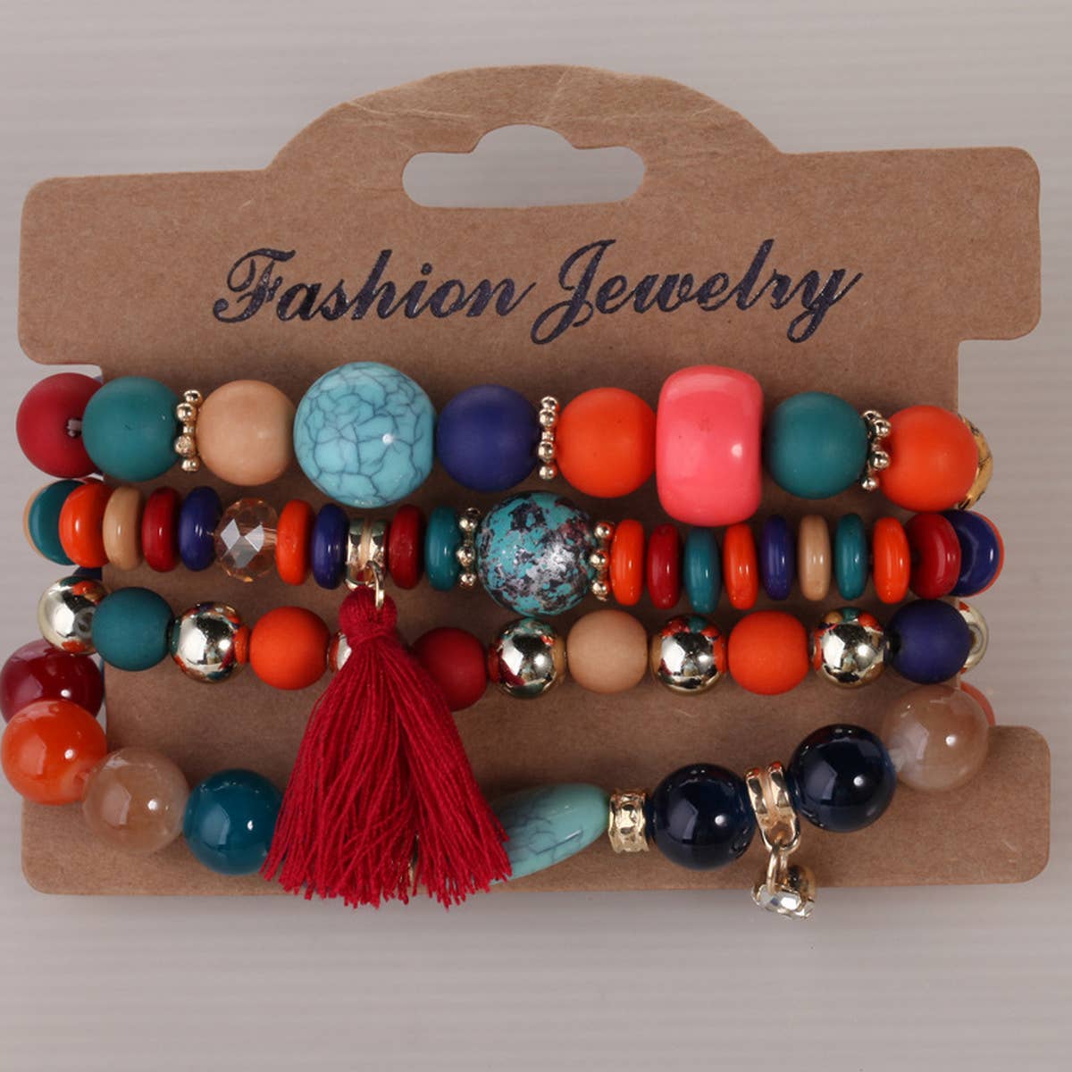 TURQUOISE BRACELET MULTI-LAYER TASSEL BRACELET