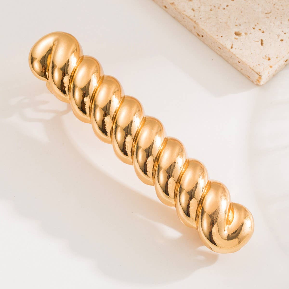 Minimalist Metal Hair Clip for Twisted Styles