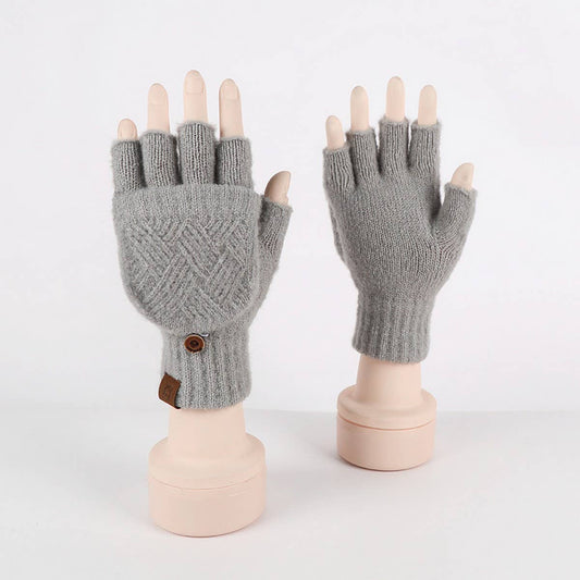 WINTER COLD PROTECTION WARM HALF FINGER GLOVES