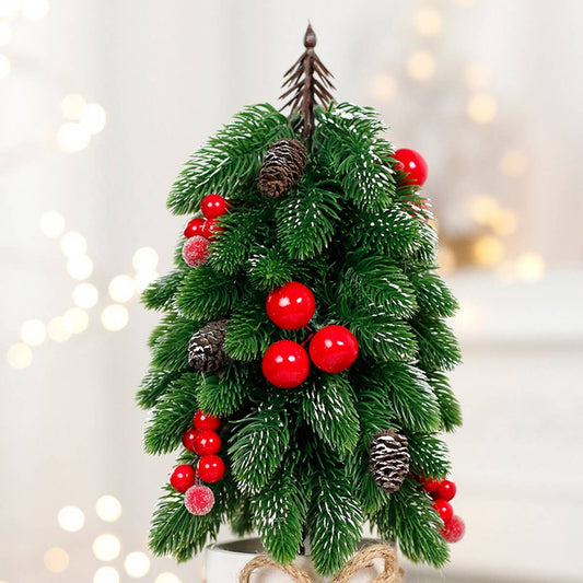 Mini Pinecone & Red Berry Christmas Table Decor_CWMM9888