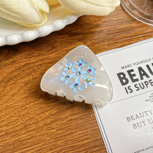 Cute Snowflake Hair Claw, Xmas Ponytail Clip_CWAHA0725