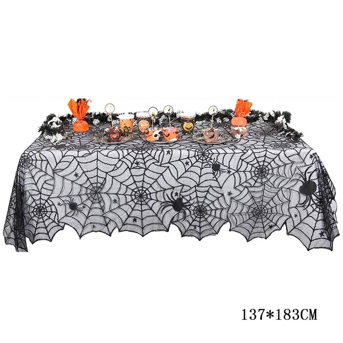 HALLOWEEN LACE SPIDER WEB WALLPAPER