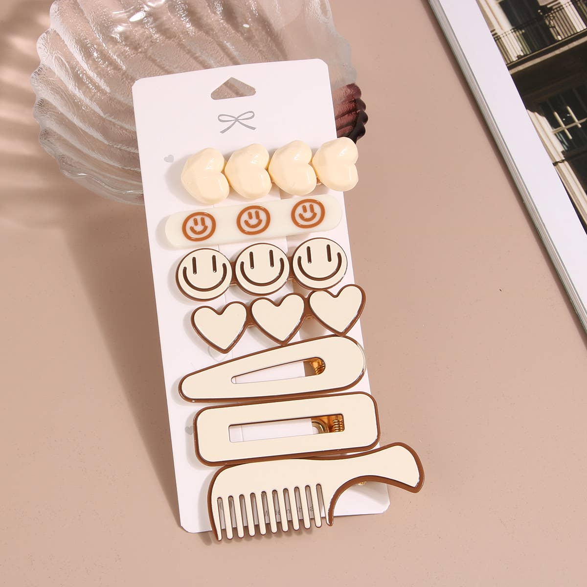 Acrylic edge clip simple geometric hair accessories