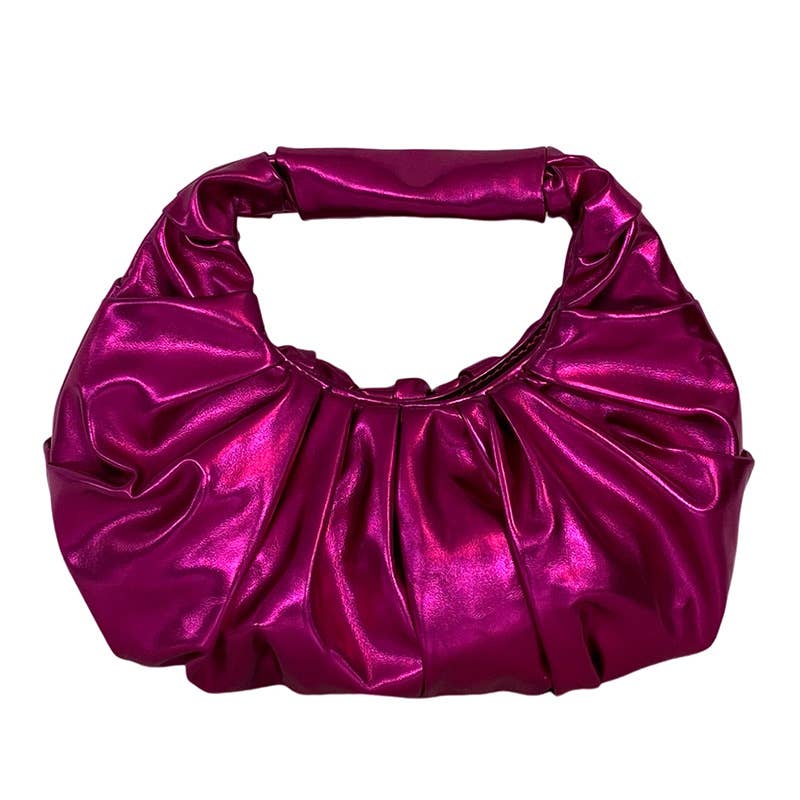 Fashionable individual versatile pleated handbag