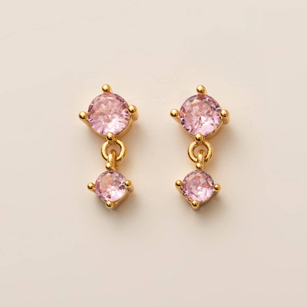 Birthstone Stud Earrings Zodiac Colorfast Material_CWAJE5104