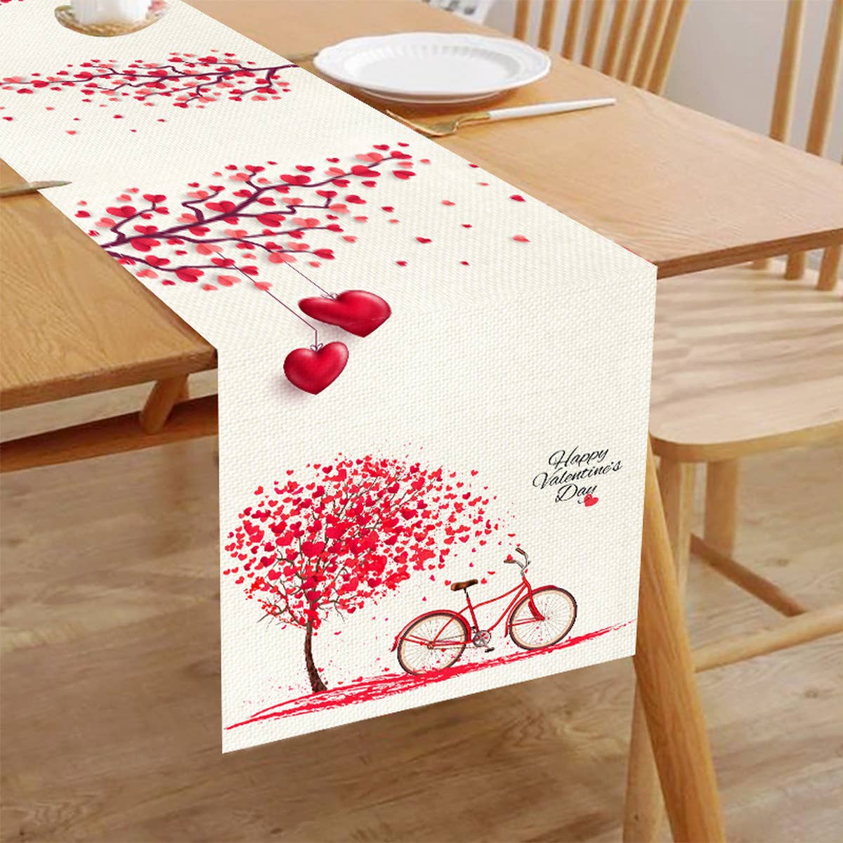 VALENTINE'S DAY DIGITAL PRINTED TABLE FLAG