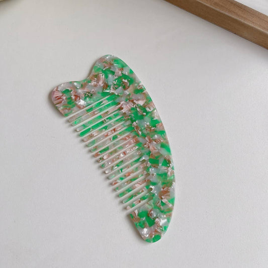 FASHIONABLE HEART LARGE FINE TOOTH HAIR COMB