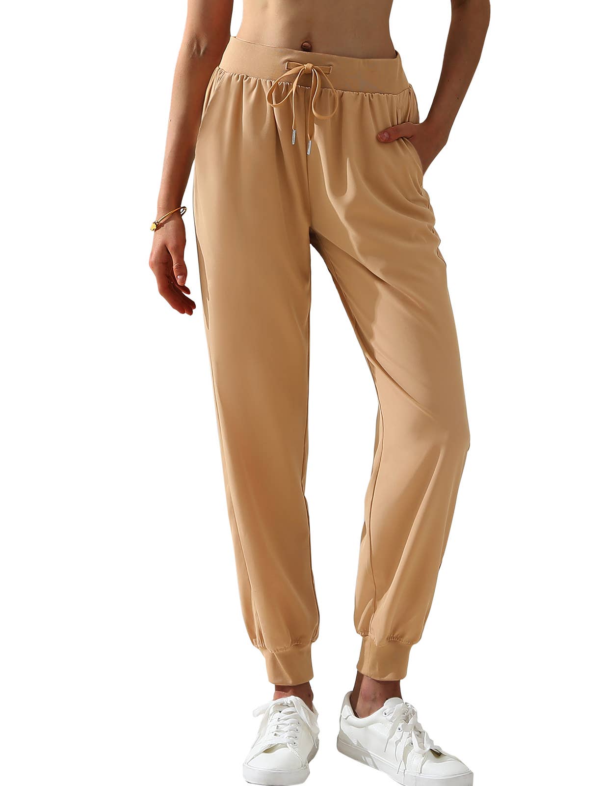 CWBLP423_Elastic Band Waist With Side Pocket Pants