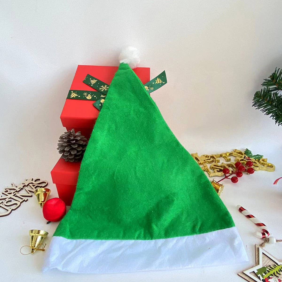 CWAH4075_CHRISTMAS ADULT MULTICOLOR SANTA HAT