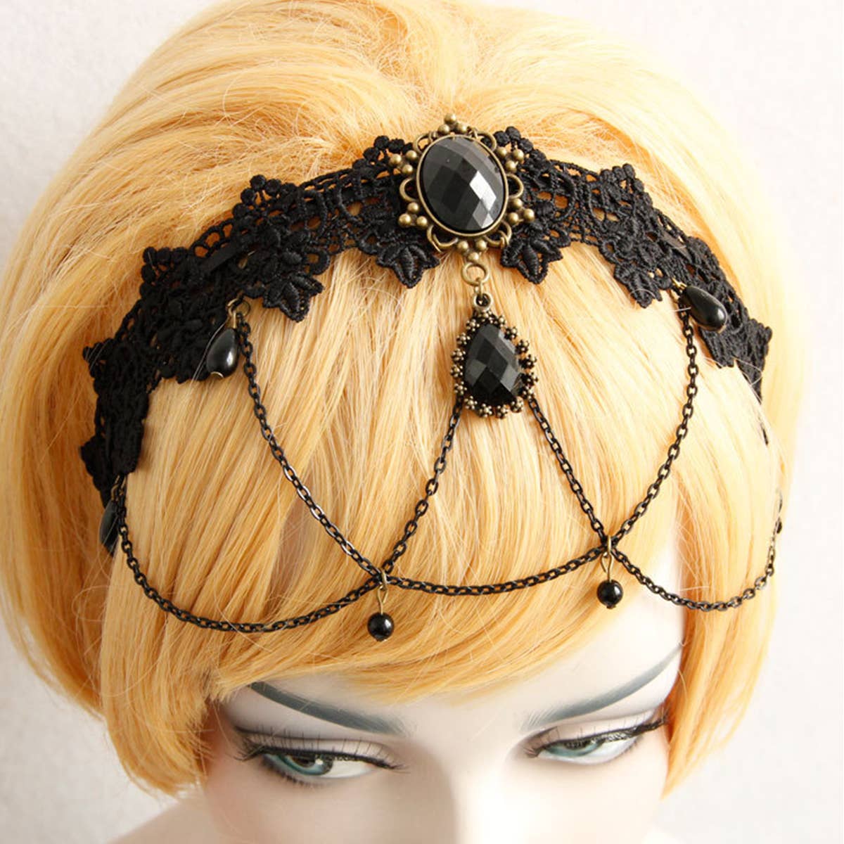 HALLOWEEN GOTHIC BRIDE LACE CREATIVE HAIR HOOP