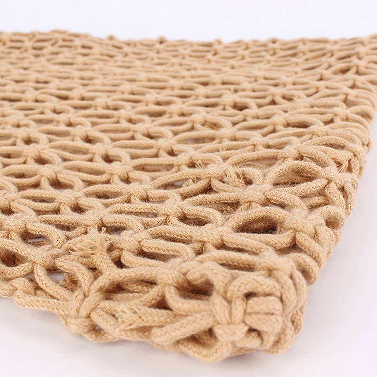 TRENDY WOVEN BEACH BAG WITH MESH SPACIOUS INTERIOR_CWAB4671