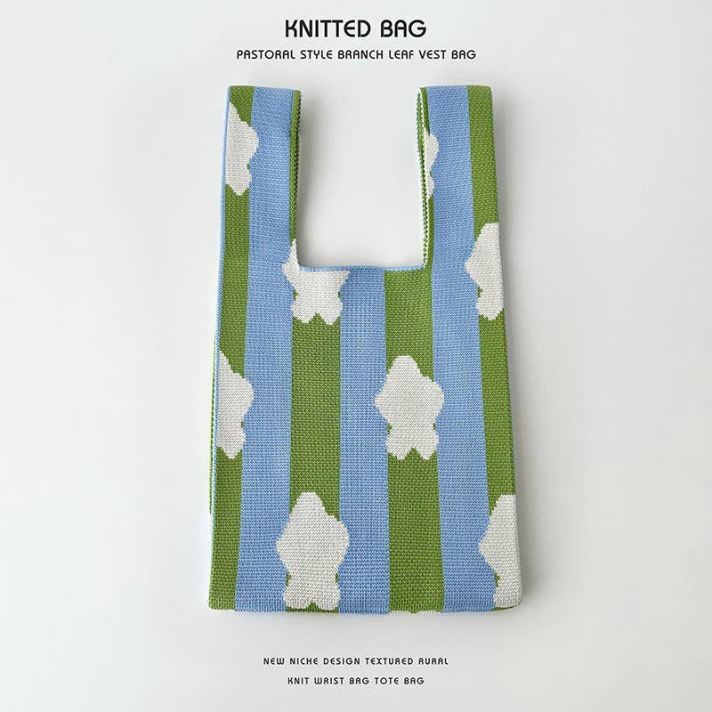 Flower series versatile knitted bag