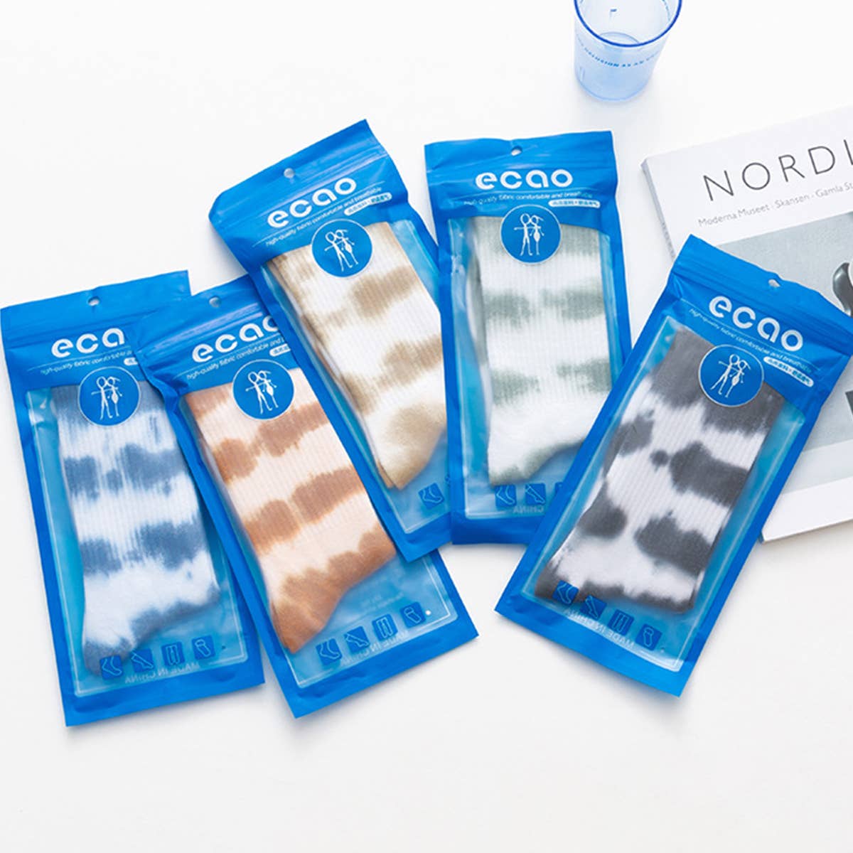 SIMPLE TIE-DYED HIGH-TOP SOCKS_CWMS0263