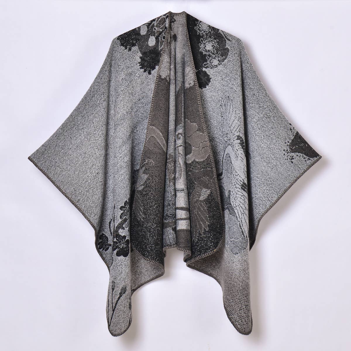 CASUAL THICKENED JACQUARD SLIT SHAWL_CWASC0953