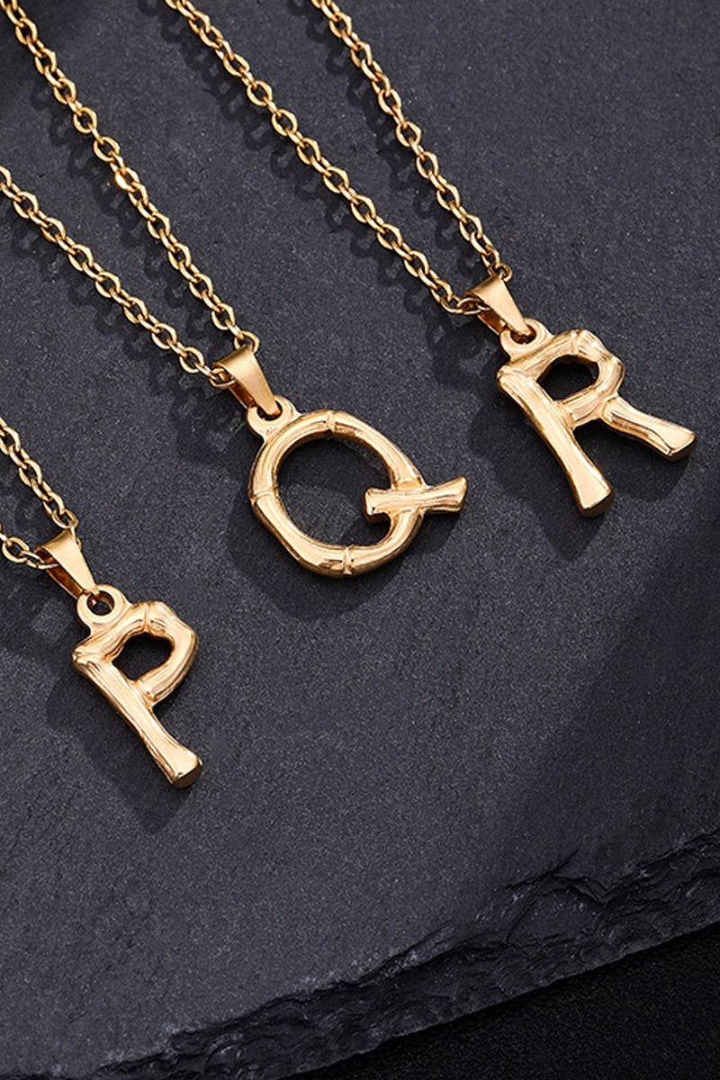FASHION SIMPLE ALPHABET PENDANT NECKLACE_CWAJE230