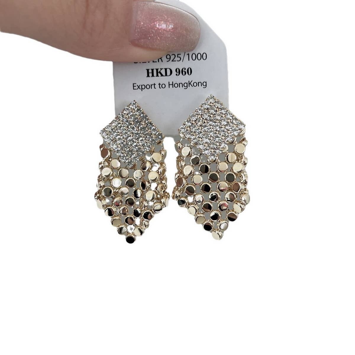 TRENDY ZIRCON DIAMOND TASSEL EARRINGS