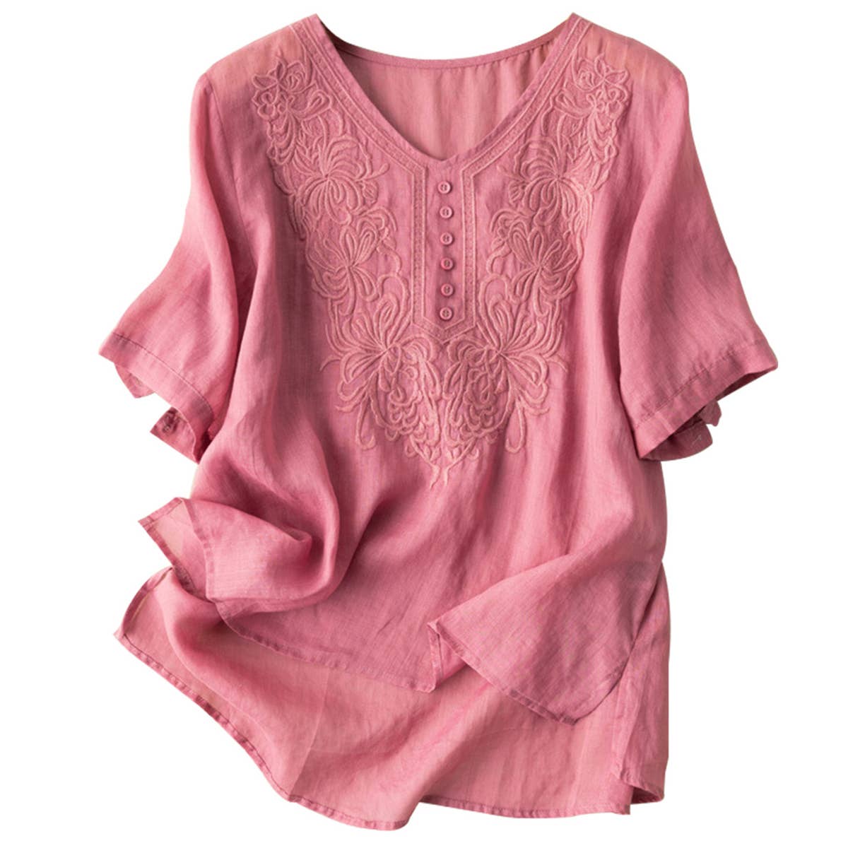 Embroidered shirt with loose design