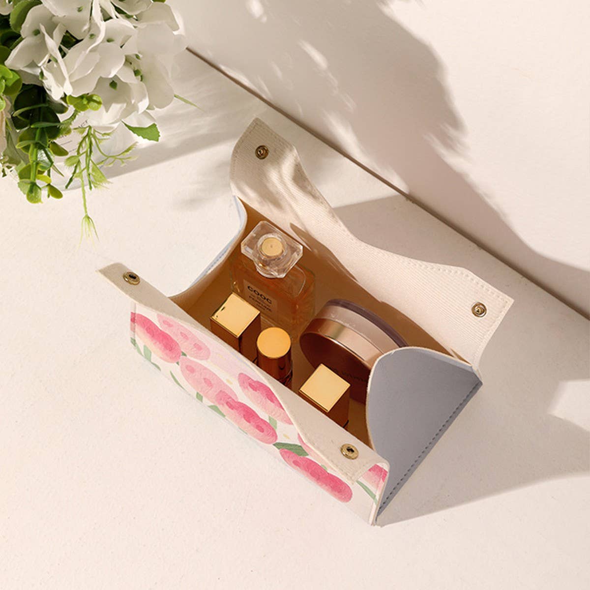 NEW HOME CAR GIRLY TEA TULIP NAPKIN STORAGE BOX