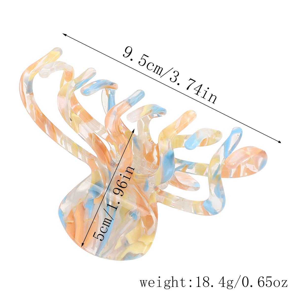 Octopus Acetate Hair Claw - Colorful Fashion Clip_CWAHA2211