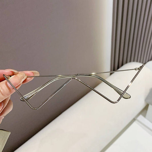 HALF RIMLESS METAL CHAIN GLASSES FRAME