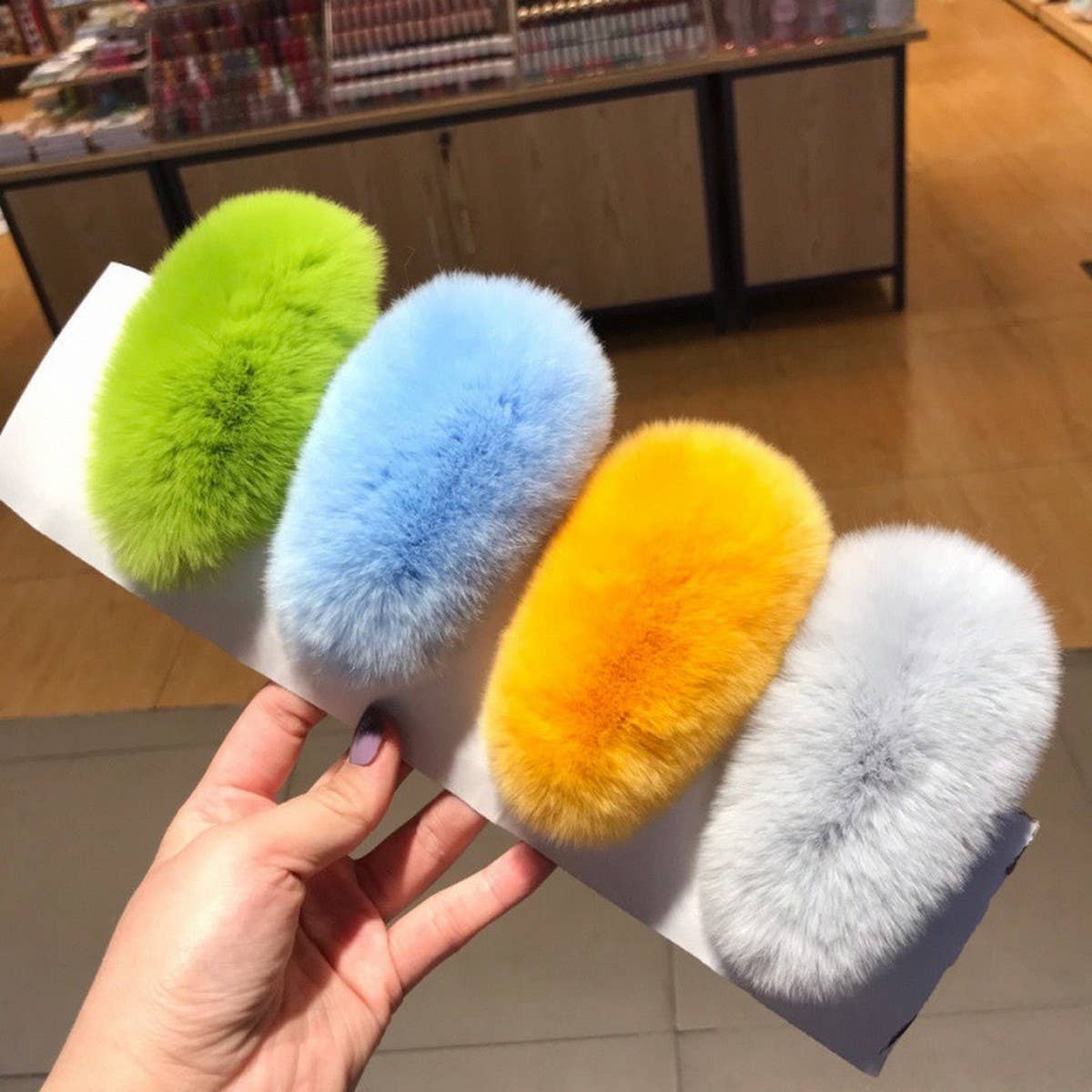 Furry Mink Hair Clip ? Cute Fluffy BB Barrette