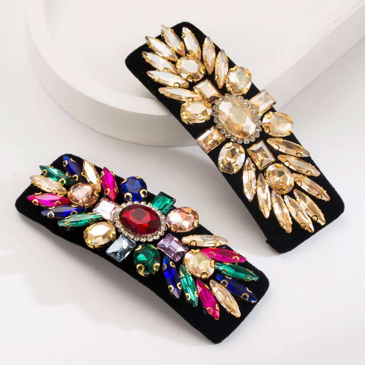 SHINY COLORFUL GLASS DIAMOND HAIRPIN_CWAHA1770