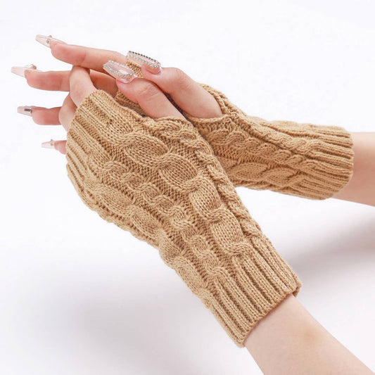 BRAIDED SHORT WOOLEN GLOVES_CWAG0101
