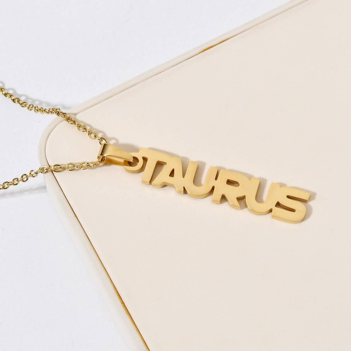 CLAVICLE CHAIN TWELVE ZODIAC TITANIUM NECKLACE