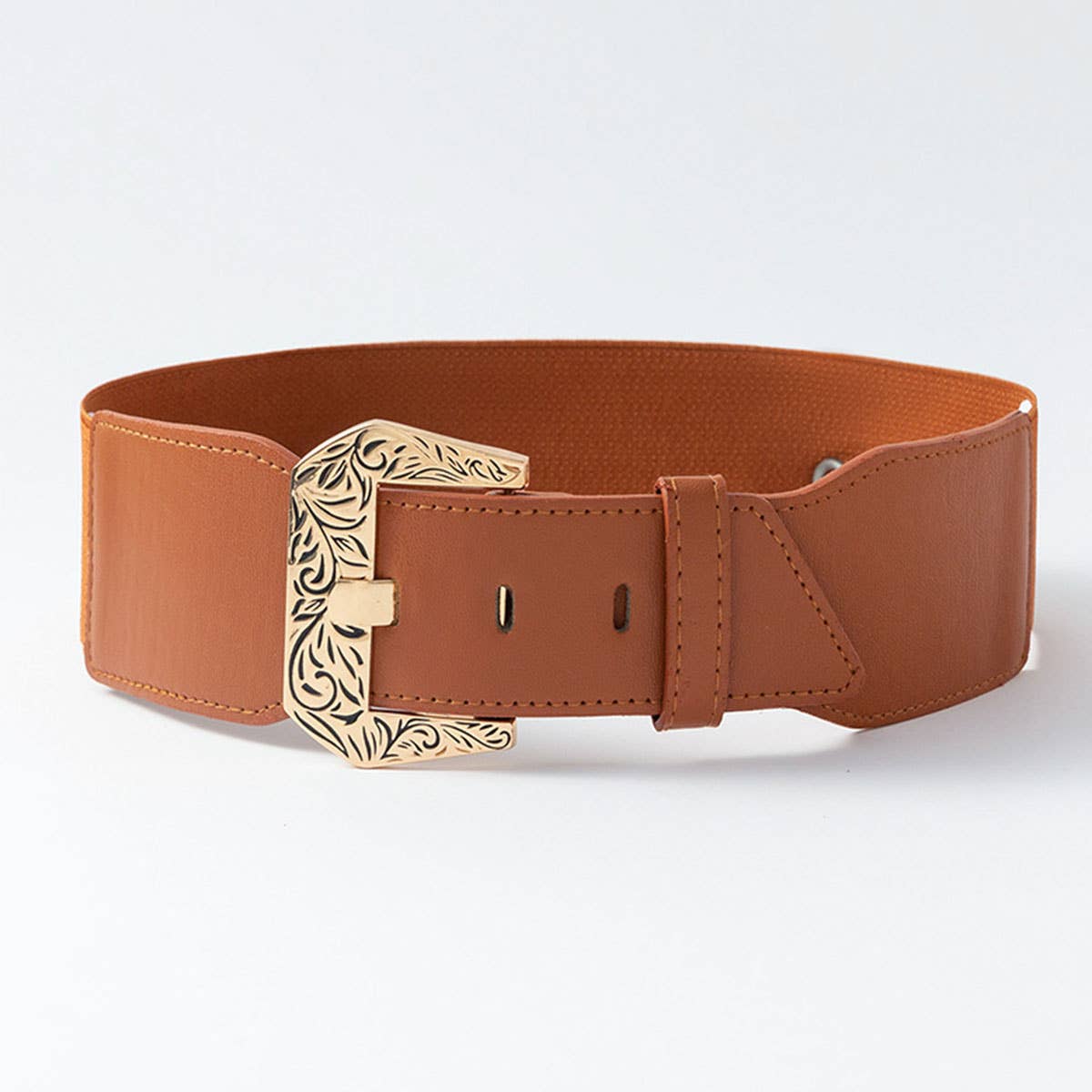 Fashionable retro carved needle buckle waist belt