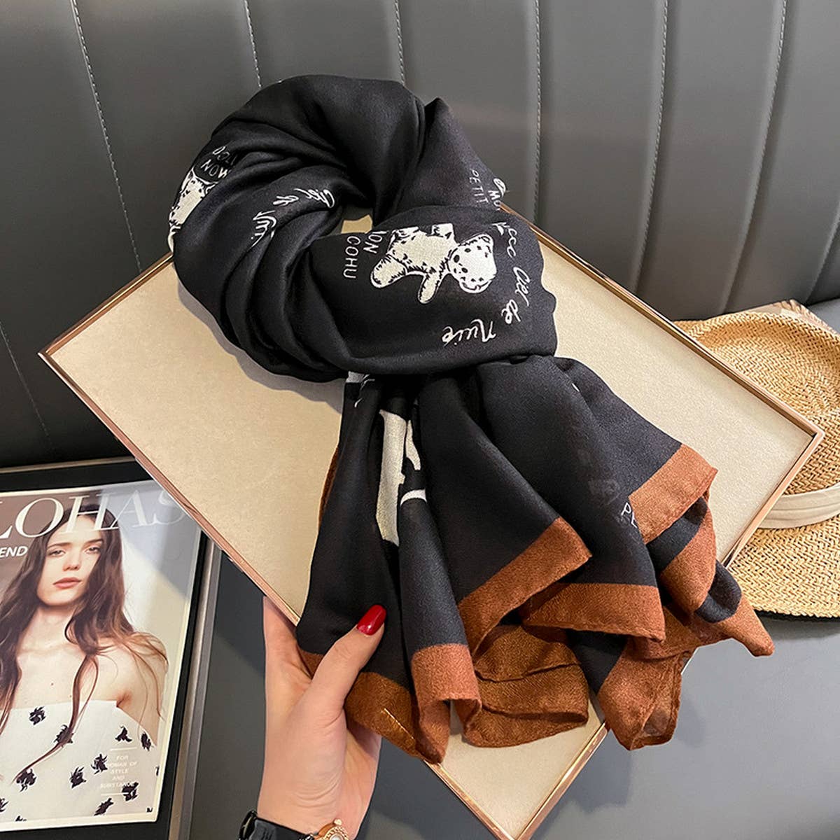 Fashionable Silk Scarf - Fall/Winter Beach Shawl