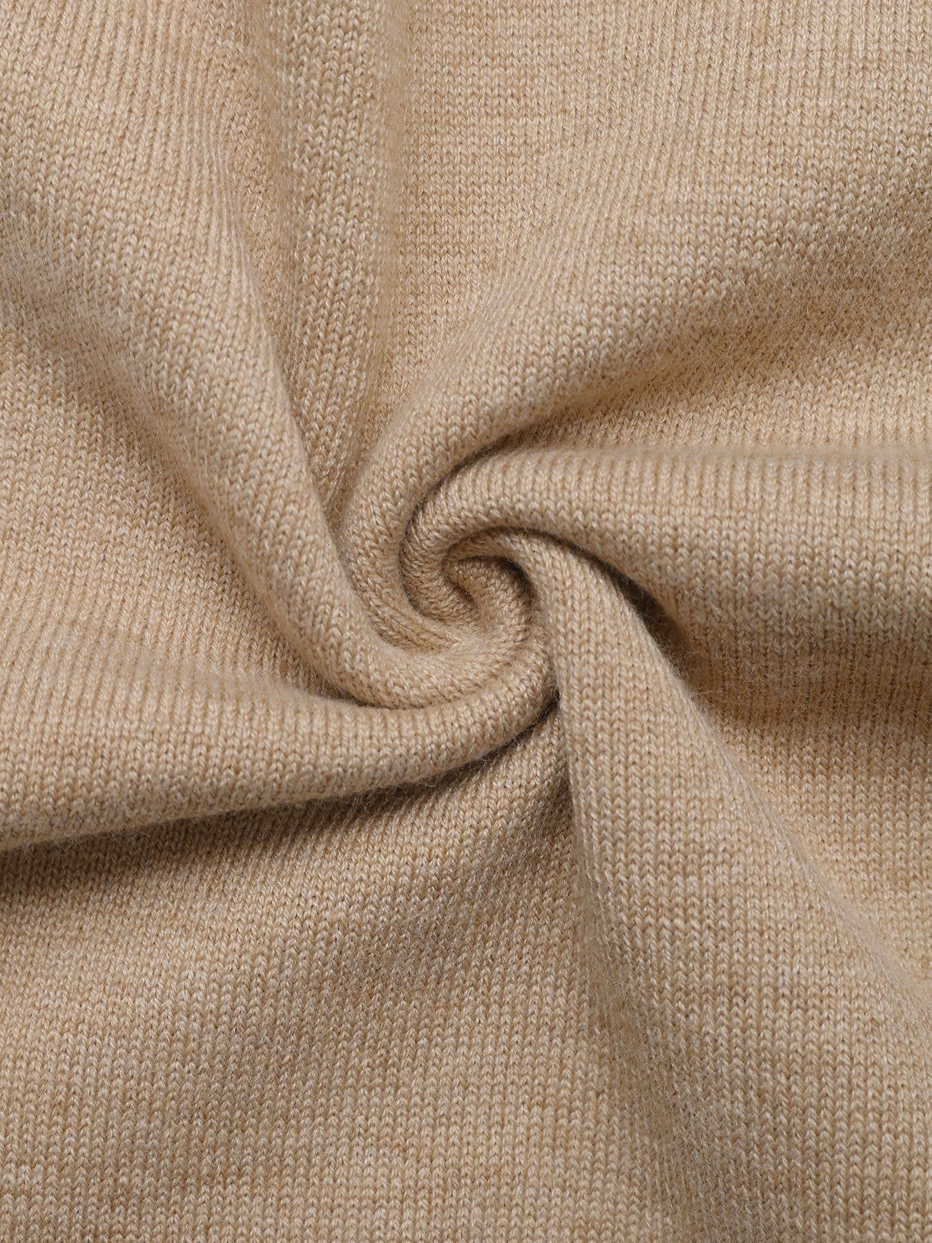 Round-neck patchwork color-blocking sweater