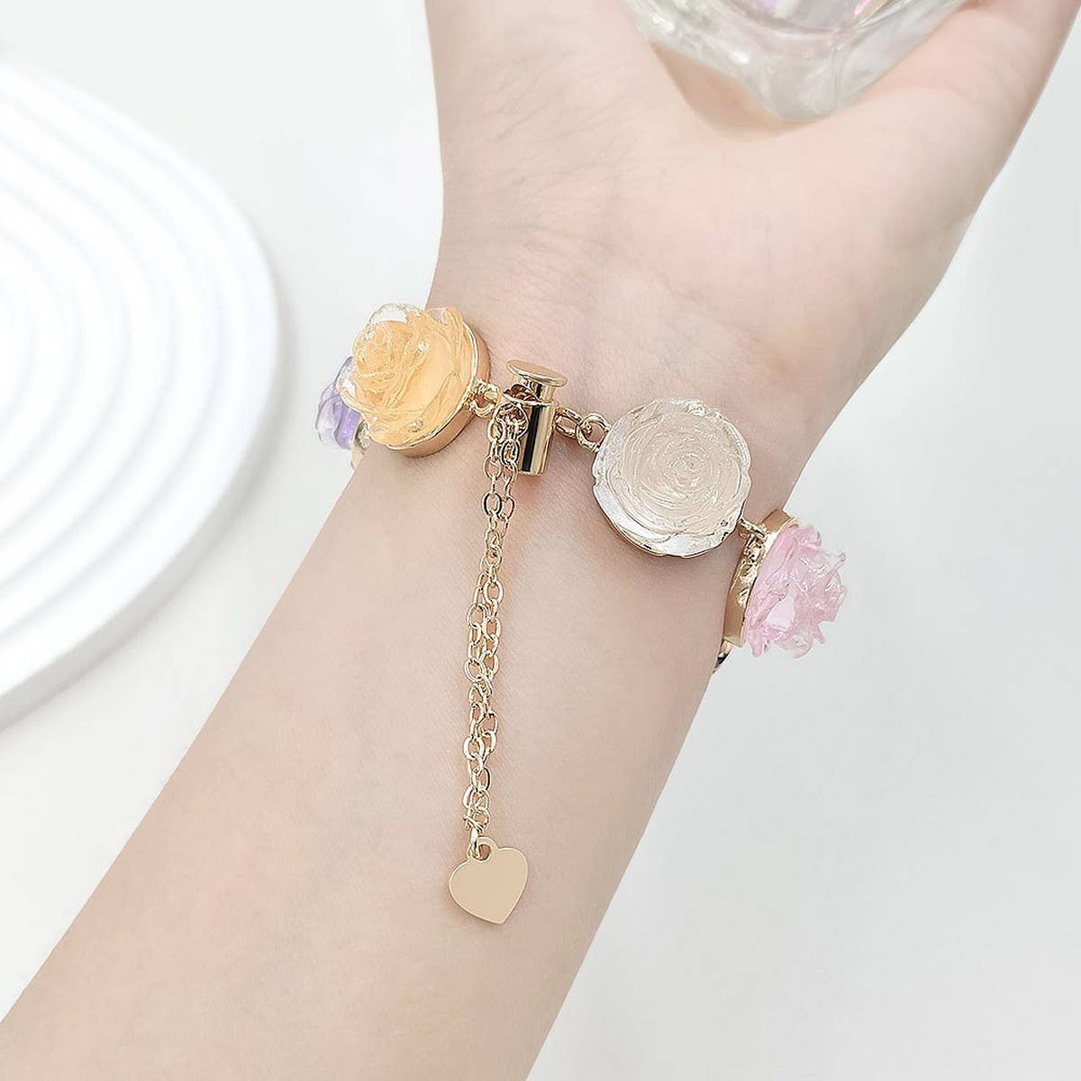 IWATCH8-1 TRANSPARENT DAISY DRIED FLOWER STRAP