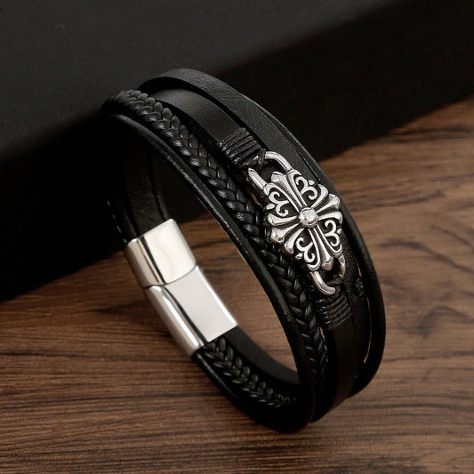 FASHION PU WOVEN BRACELET_CWAJE1515