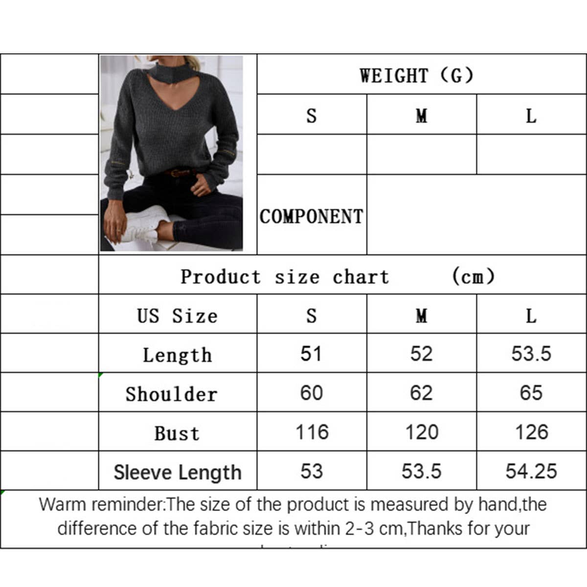 Turtleneck cutout long-sleeved zip-up sweater