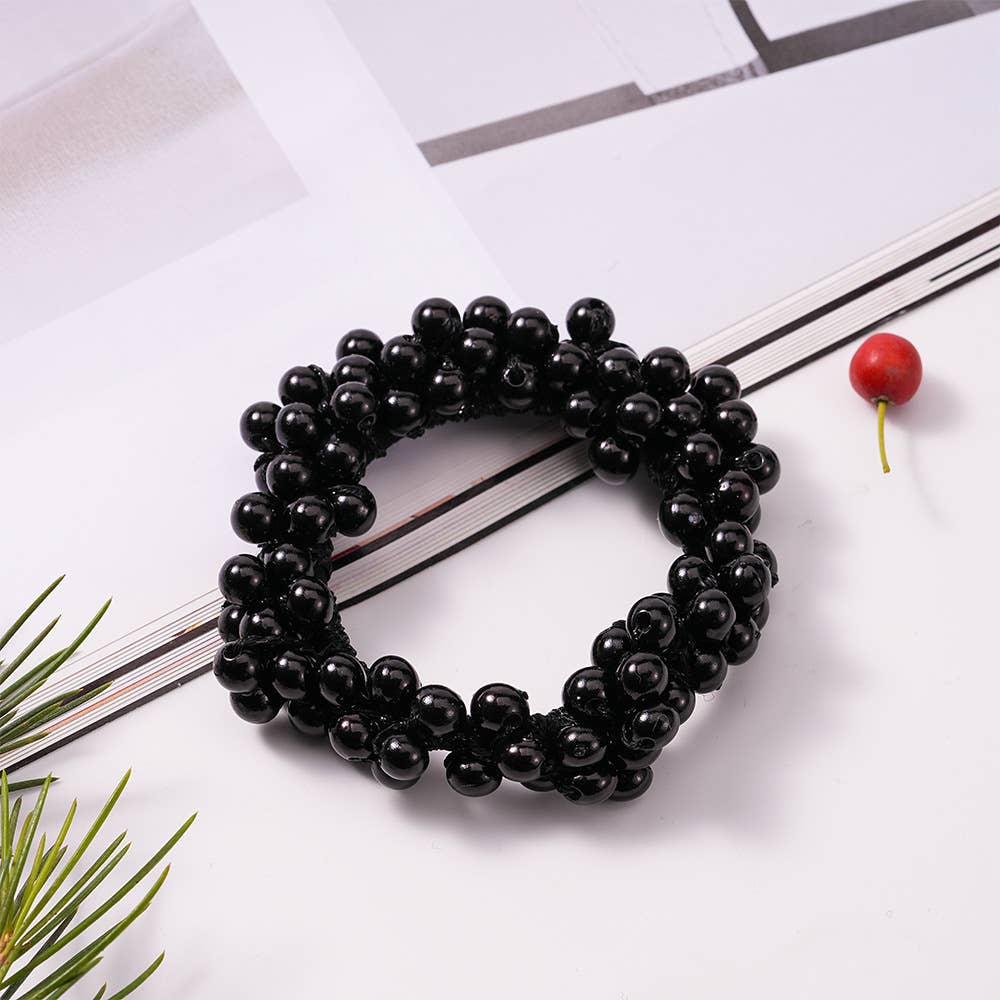 PEARL HAIR TIES SCRUNCHIE STRETCH HAIR ROPE_CWAHA0130