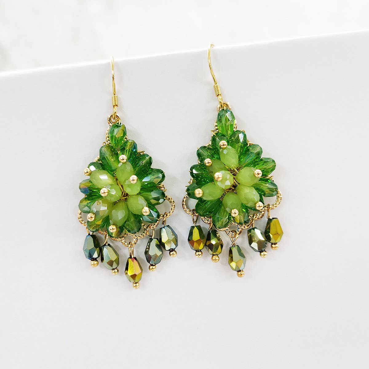 VINTAGE TASSEL HANDMADE VINTAGE BEADED EARRINGS